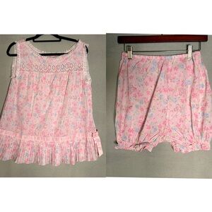 Vintage Style by Flair Women’s Baby Doll Top and Bloomer Set Sweet Feminine